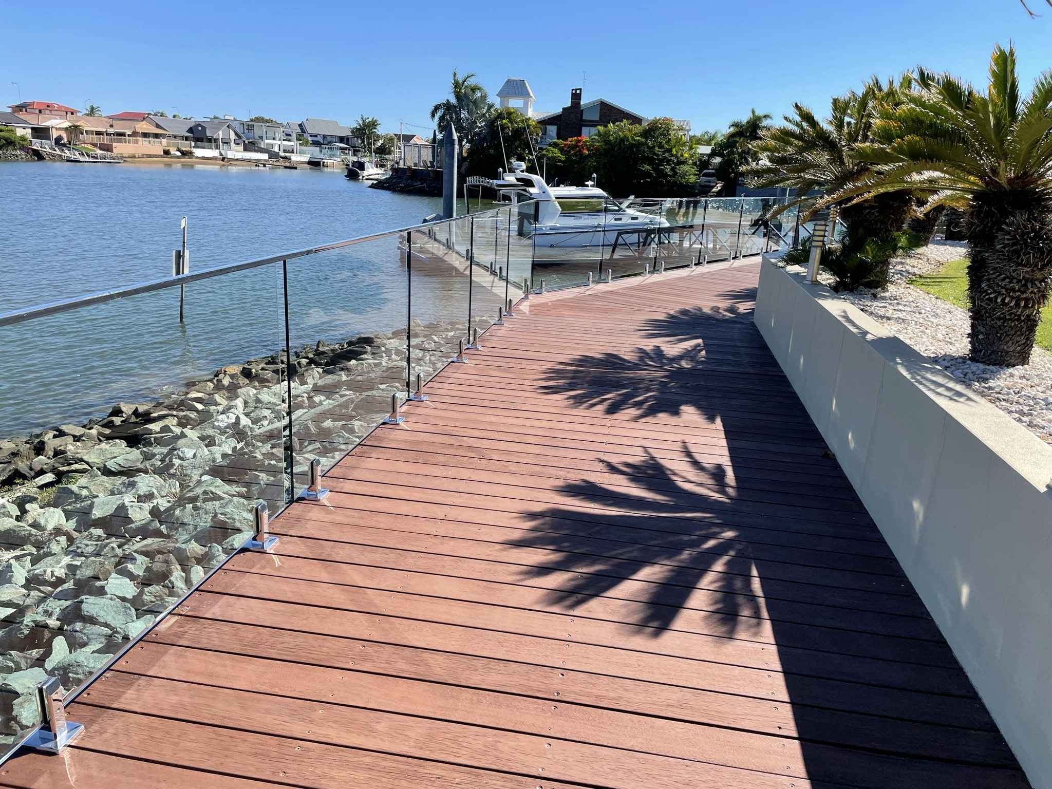 Sanded and oiled timber deck in Brisbane