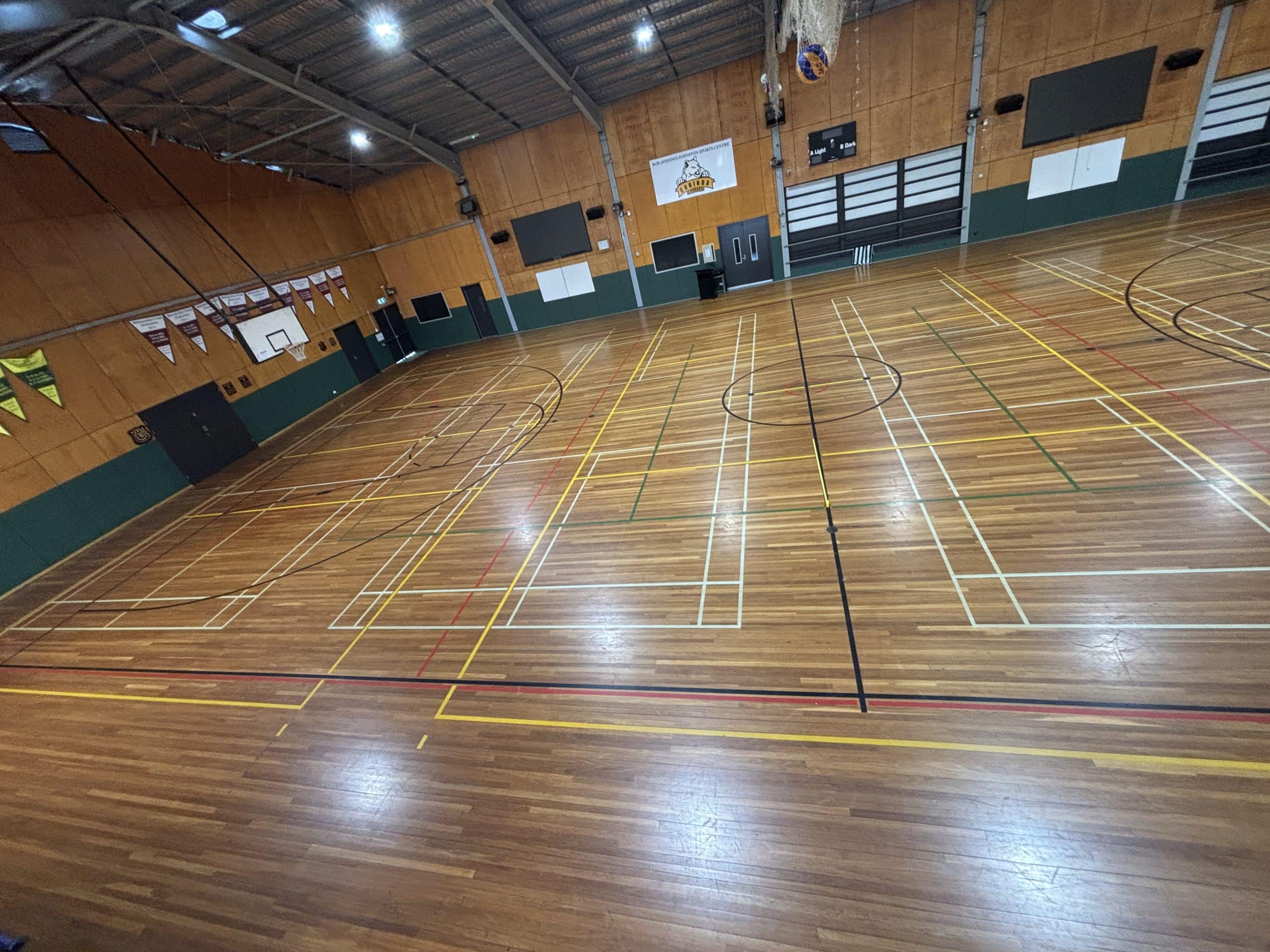 Commercial timber floor restored