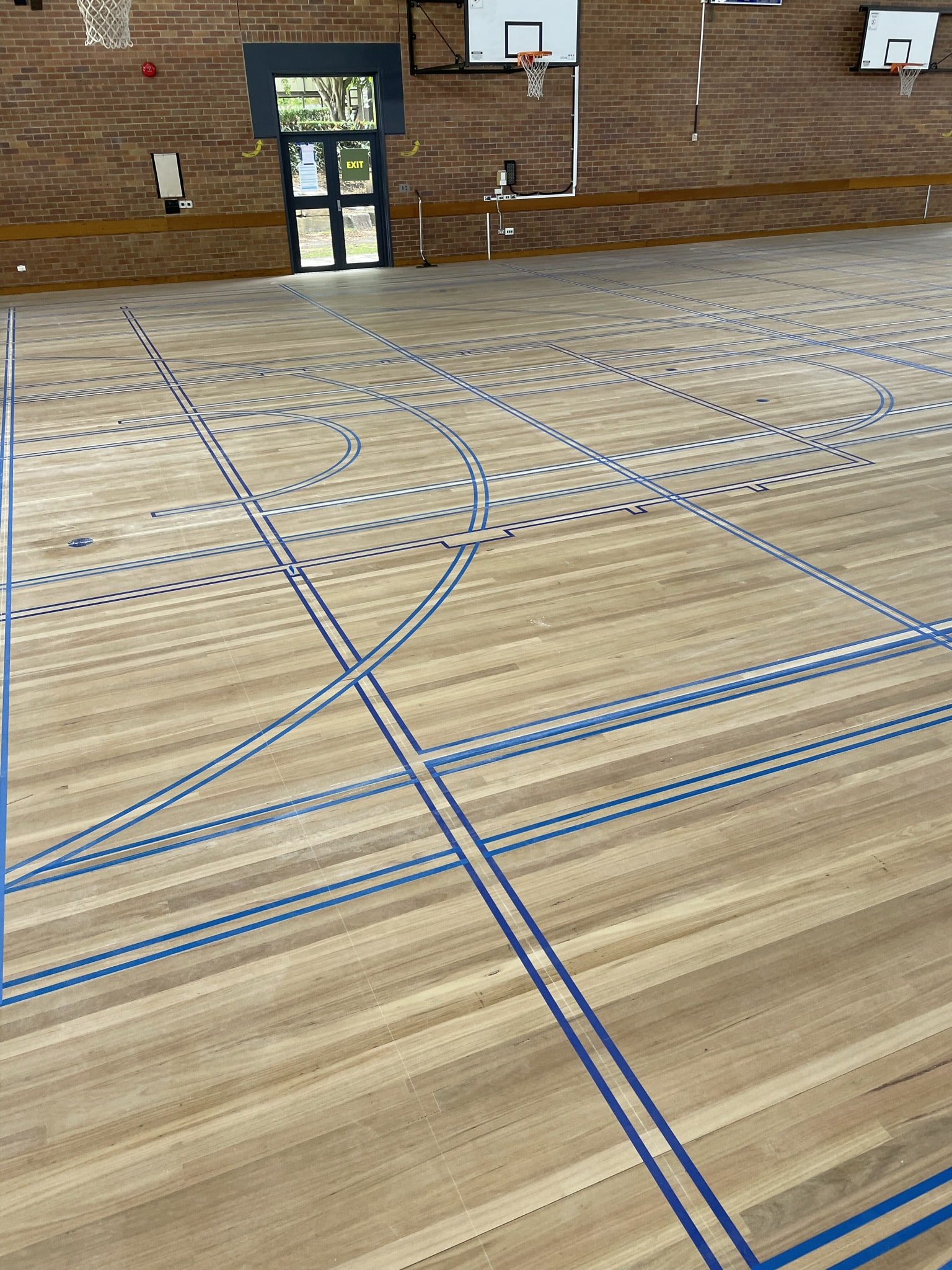 Basketball court resurfacing