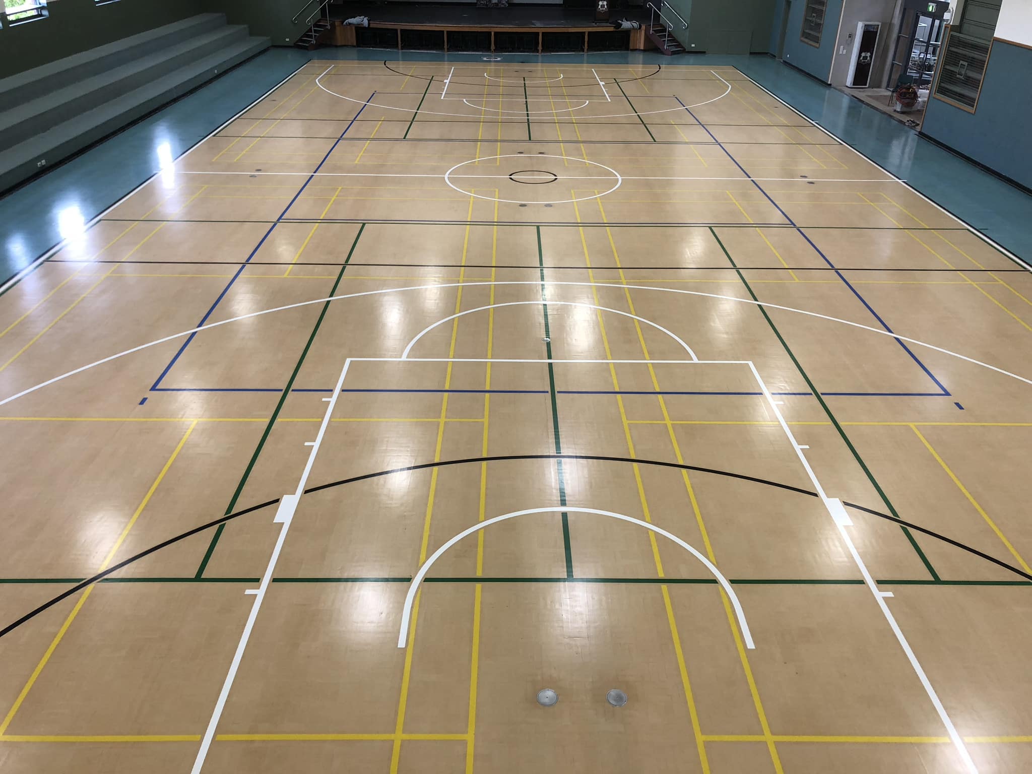 Basketball court resurfacing
